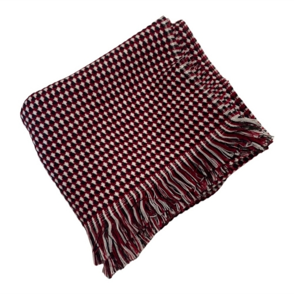 Nordstrom Large Black, Red, & White Knit Scarf - Picture 3 of 10